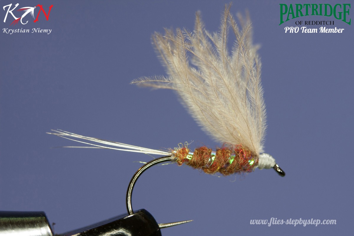 Brown CDC dry fly How to tie fly, Fly tying Step by Step Patterns
